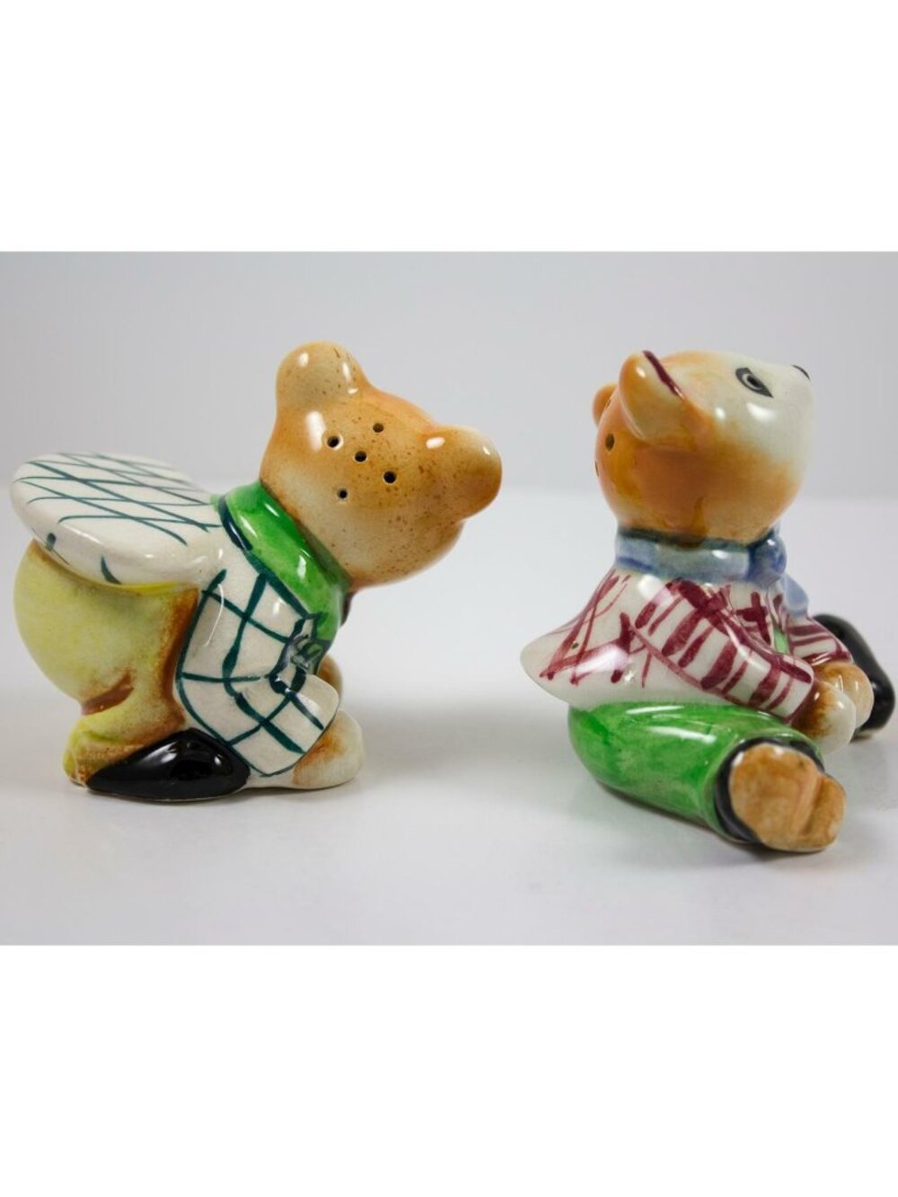 Vintage Hand Painted Ceramic Japan Leapers Bears Salt & Pepper Set Novelty - Picture 4 of 7